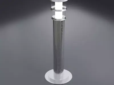 Bollard Light Low-poly 3D model