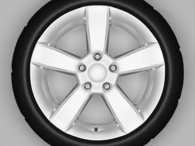 Volkswagen 16 inches wheel and toyotires proxes sport tread 3D model