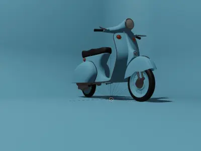 Scooter Low-poly 3D model by utkrshpathak9