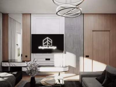 Interior scene Low-poly 3D model