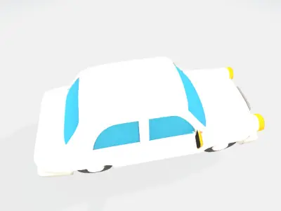 Lowpoly car Low-poly 3D model order
