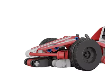 LEGO Race Car Low-poly 3D model
