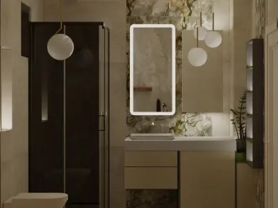 BATHROOM modern with accents 3D print model