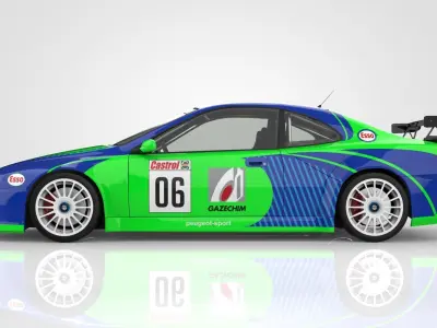 Peugeot 406 Coupe Silhouette 3D model