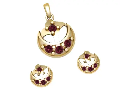 LUXURY LAMINOUS LOCKET SET 3D PRINTABLE MODEL 3D print model