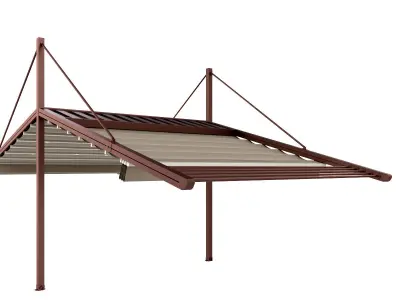 Motorized Pergola 3a bronze patina rust 3D model