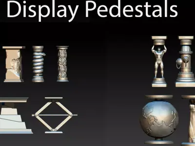 Collection of Various Bulk Display Pedestals 3D print model