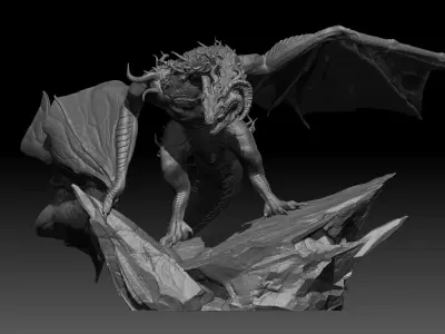 Horned Dragon 3D model