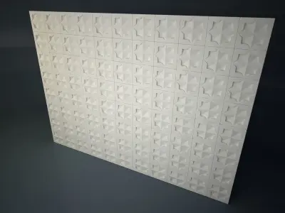 01 ARABIC PATTERN WALL Low-poly 3D model