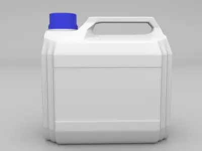 Plastic jerrycan Low-poly 3D model