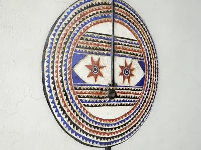 Baule Tribe Moon Mask 3D model