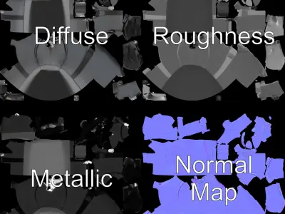 Sleek Duffel Bag D Model Pack Low-poly 3D model