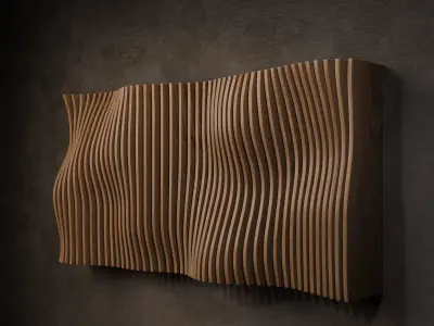 Parametric Wall Art - Set of 6 Low-poly 3D model