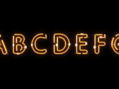 Neon Alphabet 2 3D model