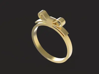 Bowknot ring 3D print model