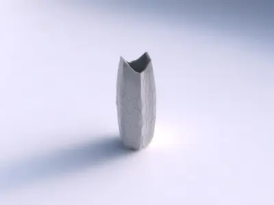Vase double arc hexagon with fine organic cells 3D print model