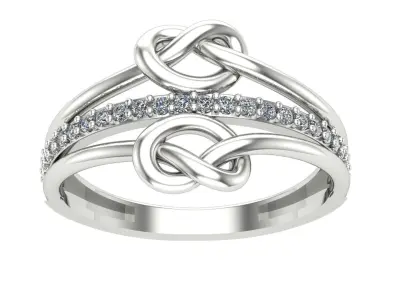 Heart Knot Ring 3D print model