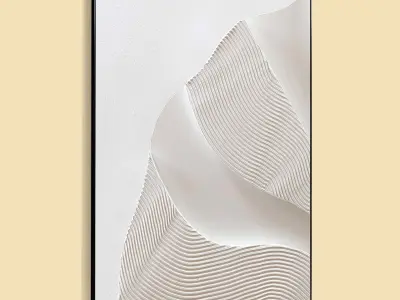 Plaster Two Photo Frame 392 Low-poly 3D model