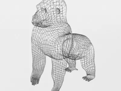 Gorila gorilla Low-poly 3D model