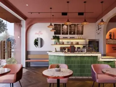 Modern Coffee Interior 3D model