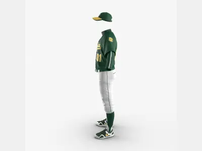 Baseball Player Outfit Athletics 2 3D model