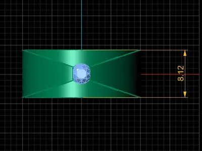 SOLITAIRE COUPLE WEDDING RING 3D PRINTABLE MODEL 3D print model