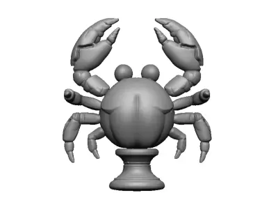 crab bust 3D print model