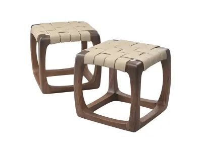 Woven Style Seat Stool 3D model