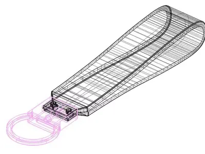 Modern Metal Keychain 3D print model