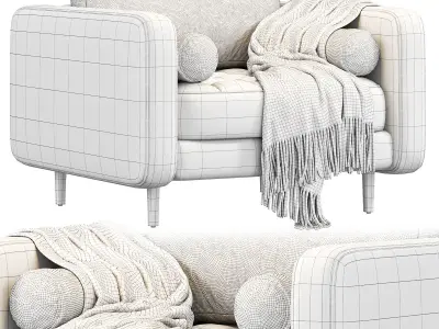 Madison Armchair By Castlery 3D model