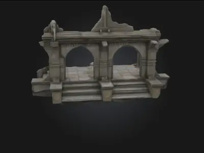 Ancient Ruins Archway  Timeless Gateway to Forgotten Realms 3D model