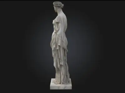 Aphrodite Elegance  Classical Statue Model for Mythological  3D model