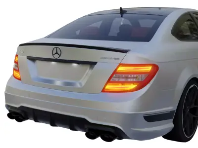 Mercedes-Benz C63 AMG Low-poly 3D model