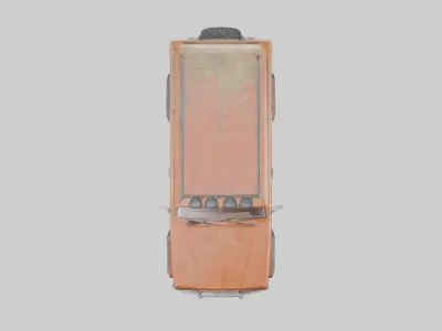 Classic Offroad Wagon model Low-poly 3D model