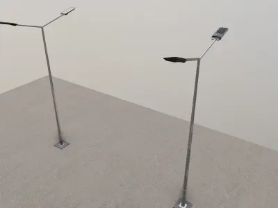 5 Meter Octogonal Lighting Pole -Double Consol 3D model