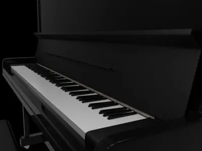 Piano Droit 3D model