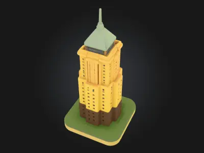 Iconic Tower Model  A Landmark of Style and Structure 3D model