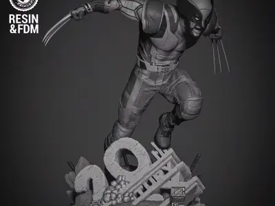 Wicked Marvel Wolverine Sculpture  3D print model