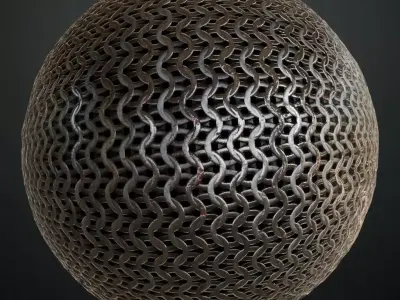 Chainmail Texture PBR Seamless Texture