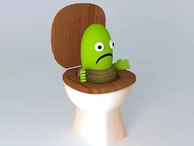 Toilet monster Free 3D model