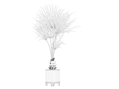 Washingtonia filifera palm in terrazio flowerpot 3D model