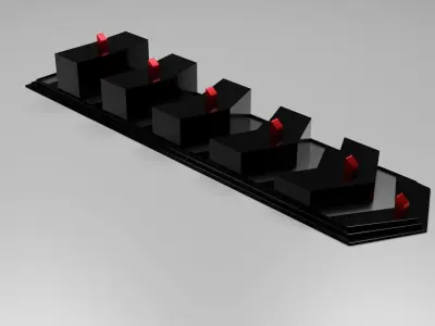 Clotheshanger wooden shelf with drawers Free 3D print model