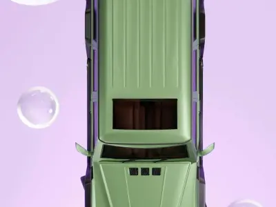 G-Wagon mercedes-benz suv with soap bubbles 3D model