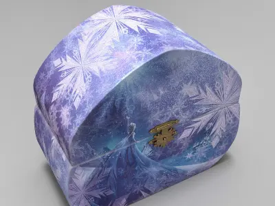 Frozen Elsa Musicbox Low-poly 3D model