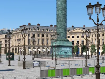Paris  Place Vendome Studio License  3D model