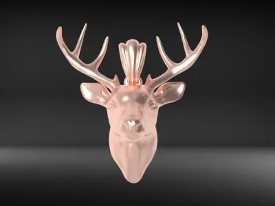 Deer Head Pendant  3D print model