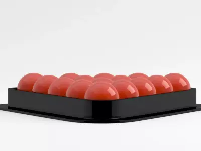 Snooker triangle red balls 3D model