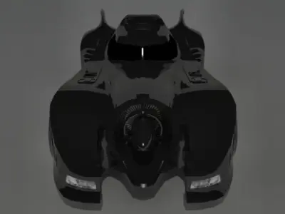 Batmobile batman Low-poly 3D model