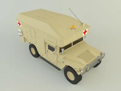 hummer ambulance 3D model