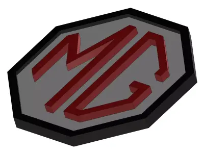 MG Logo Badge Plate 3D print model